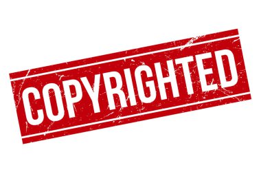 Telif Hakları Kauçuk Damgası. Telif Hakları Kauçuk Grunge Mühür Vektör İllüstrasyonu - Vektör