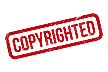 Telif Hakları Kauçuk Grunge Mühür Vektör İllüstrasyonu - Vektör