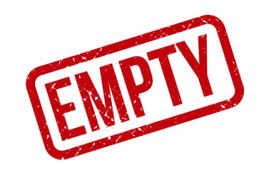 Kırmızı Grunge Boş Lastik Mühür Mührü - Vektör