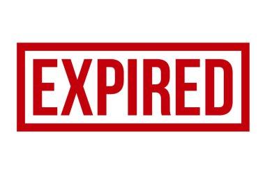 Süresi dolmuş Lastik Damga. Süresi dolmuş Kırmızı Rubber Grunge Mühür Vektör Çizimi - Vektör