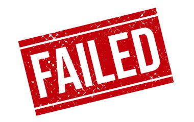 Başarısız Lastik Damga. Kırmızı Başarısız Kauçuk Grunge Mühür Vektör İllüstrasyonu - Vektör