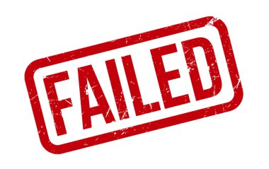 Başarısız Lastik Damga. Kırmızı Başarısız Kauçuk Grunge Mühür Vektör İllüstrasyonu - Vektör