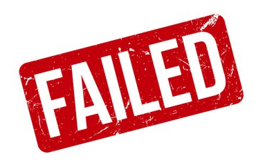 Başarısız Lastik Damga. Kırmızı Başarısız Kauçuk Grunge Mühür Vektör İllüstrasyonu - Vektör