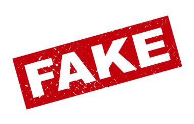 Kırmızı Grunge Sahte Plastik Mühür - Vektör