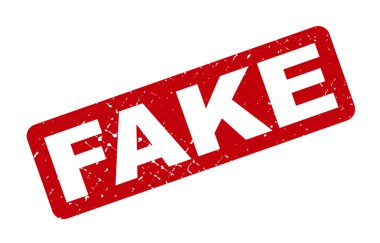 Kırmızı Grunge Sahte Plastik Mühür - Vektör