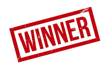 Kazanan Rubber Stamp. Kırmızı Kazanan Kauçuk Grunge Mühür Vektör İllüstrasyonu - Vektör