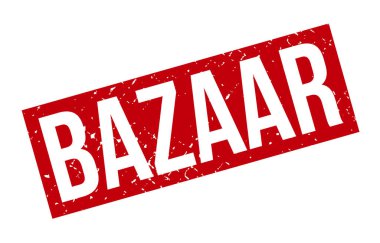 Çarşı Lastik Damgası. Kızıl Pazar Kauçuk Grunge Mühür Vektör İllüstrasyonu - Vektör