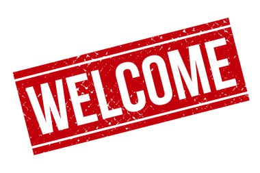 Hoşgeldiniz Grunge Lastik Damgası - Vektör