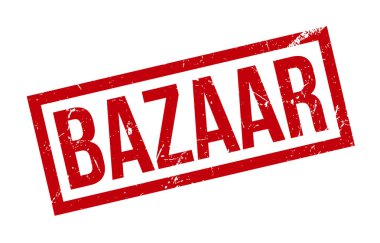 Çarşı Lastik Damgası. Kızıl Pazar Kauçuk Grunge Mühür Vektör İllüstrasyonu - Vektör