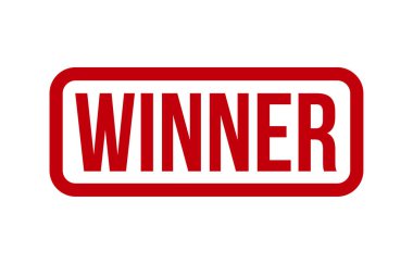 Kazanan Rubber Stamp. Kırmızı Kazanan Kauçuk Grunge Mühür Vektör İllüstrasyonu - Vektör