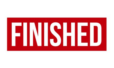 Lastik Damga 'yı bitirdim. Kırmızı Tamamlanmış Kauçuk Grunge Mühür Vektör İllüstrasyonu - Vektör