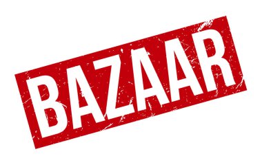 Çarşı Lastik Damgası. Kızıl Pazar Kauçuk Grunge Mühür Vektör İllüstrasyonu - Vektör