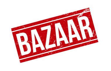 Çarşı Lastik Damgası. Kızıl Pazar Kauçuk Grunge Mühür Vektör İllüstrasyonu - Vektör