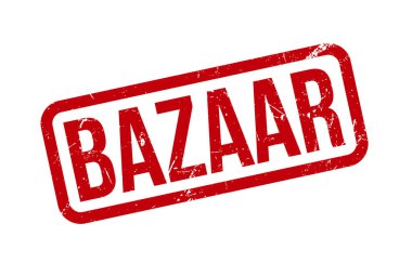 Çarşı Lastik Damgası. Kızıl Pazar Kauçuk Grunge Mühür Vektör İllüstrasyonu - Vektör