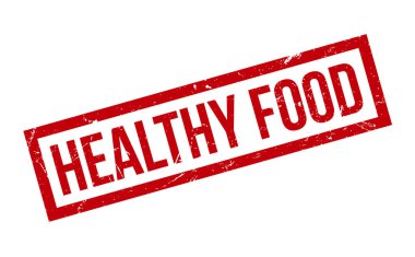 Sağlıklı Gıda Lastik Damgası. Kırmızı Sağlıklı Gıda Lastik Grunge Mühür Vektör Çizimi - Vektör
