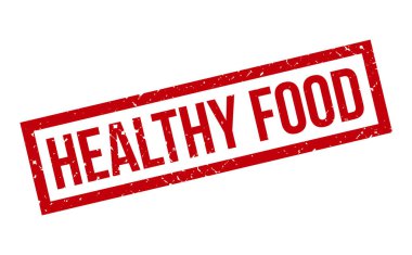 Sağlıklı Gıda Lastik Damgası. Kırmızı Sağlıklı Gıda Lastik Grunge Mühür Vektör Çizimi - Vektör