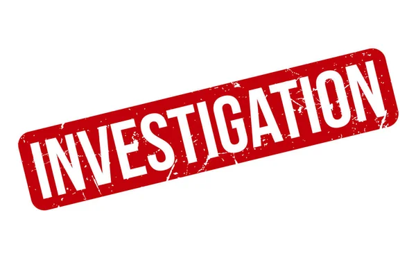 Kauçuk Mühür Soruşturması. Soruşturma Kauçuk Grunge Mühür Vektör İllüstrasyonu - Vektör