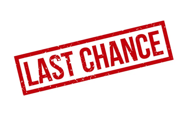 Son Şans Lastik Damgası. Kırmızı Son Şans Lastik Grunge Mühür Vektör İllüstrasyonu - Vektör