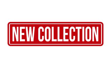 Yeni Koleksiyon Lastik Damgası. Kırmızı Yeni Koleksiyon Kauçuk Grunge Mühür Vektör Çizimi - Vektör