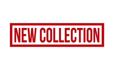 Yeni Koleksiyon Lastik Damgası. Kırmızı Yeni Koleksiyon Kauçuk Grunge Mühür Vektör Çizimi - Vektör