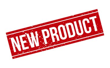 Yeni Ürün Lastik Damgası. Kırmızı Yeni Ürün Kauçuk Grunge Mühür Vektör İllüstrasyonu - Vektör