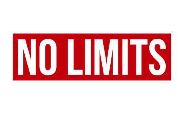 Limits Lastik Damga yok. Kırmızı Limitsiz Kauçuk Grunge Mühür Vektör İllüstrasyonu - Vektör