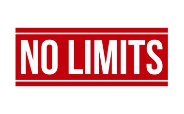 Limits Lastik Damga yok. Kırmızı Limitsiz Kauçuk Grunge Mühür Vektör İllüstrasyonu - Vektör