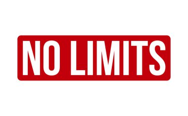Limits Lastik Damga yok. Kırmızı Limitsiz Kauçuk Grunge Mühür Vektör İllüstrasyonu - Vektör