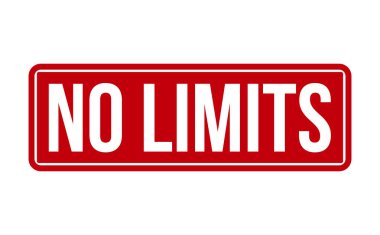 Limits Lastik Damga yok. Kırmızı Limitsiz Kauçuk Grunge Mühür Vektör İllüstrasyonu - Vektör