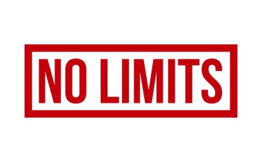 Limits Lastik Damga yok. Kırmızı Limitsiz Kauçuk Grunge Mühür Vektör İllüstrasyonu - Vektör