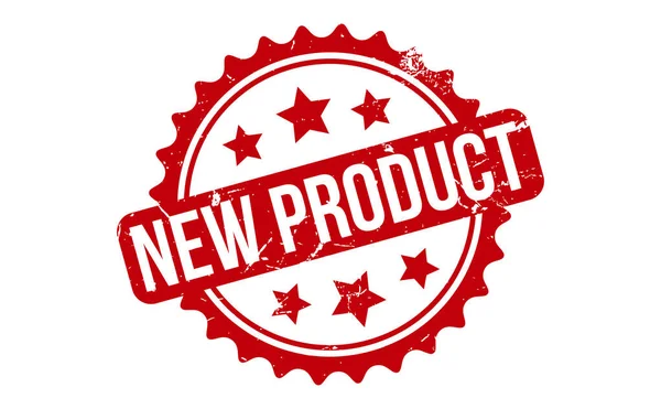 Nový Produkt Gumové Razítko Red New Product Rubber Grunge Razítko — Stockový vektor