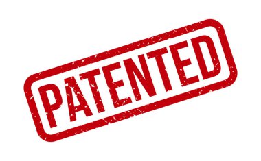 Patentli Lastik Damga. Patentli Lastik Grunge Mühür Vektör İllüstrasyonu - Vektör