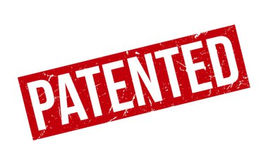 Patentli Lastik Damga. Patentli Lastik Grunge Mühür Vektör İllüstrasyonu - Vektör