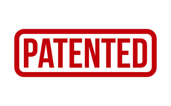 Patented Rubber Stamp. Patented Rubber Grunge Stamp Seal Vector Illustration - Vector