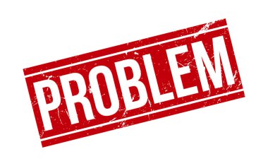 Sorun Kauçuk Damgası. Kırmızı Sorun Kauçuk Grunge Mühür Vektör İllüstrasyonu - Vektör