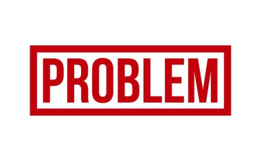 Sorun Kauçuk Damgası. Kırmızı Sorun Kauçuk Grunge Mühür Vektör İllüstrasyonu - Vektör