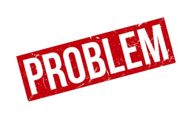 Sorun Kauçuk Damgası. Kırmızı Sorun Kauçuk Grunge Mühür Vektör İllüstrasyonu - Vektör