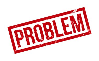 Sorun Kauçuk Damgası. Kırmızı Sorun Kauçuk Grunge Mühür Vektör İllüstrasyonu - Vektör