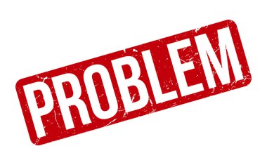 Sorun Kauçuk Damgası. Kırmızı Sorun Kauçuk Grunge Mühür Vektör İllüstrasyonu - Vektör