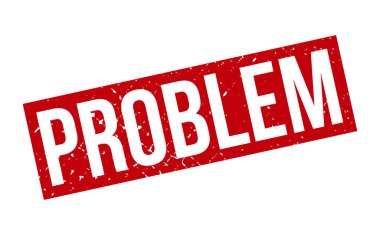 Sorun Kauçuk Damgası. Kırmızı Sorun Kauçuk Grunge Mühür Vektör İllüstrasyonu - Vektör