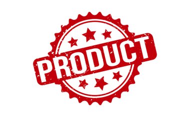 Ürün Kauçuk Damgası. Kırmızı Ürün Kauçuk Grunge Mühür Vektör İllüstrasyonu - Vektör