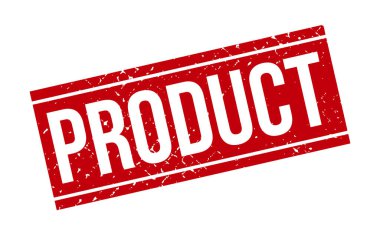 Ürün Kauçuk Damgası. Kırmızı Ürün Kauçuk Grunge Mühür Vektör İllüstrasyonu - Vektör