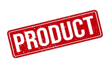 Ürün Kauçuk Damgası. Kırmızı Ürün Kauçuk Grunge Mühür Vektör İllüstrasyonu - Vektör