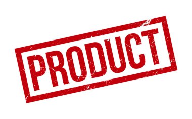 Ürün Kauçuk Damgası. Kırmızı Ürün Kauçuk Grunge Mühür Vektör İllüstrasyonu - Vektör