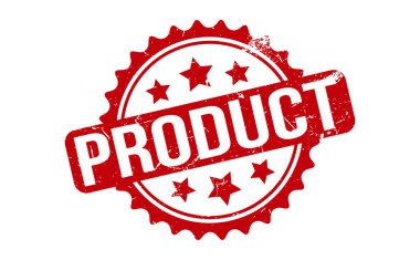 Ürün Kauçuk Damgası. Kırmızı Ürün Kauçuk Grunge Mühür Vektör İllüstrasyonu - Vektör