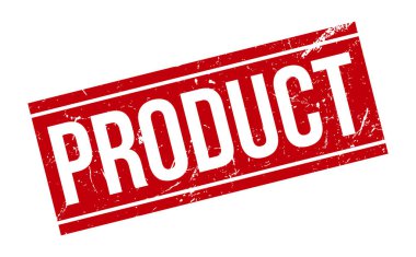 Ürün Kauçuk Damgası. Kırmızı Ürün Kauçuk Grunge Mühür Vektör İllüstrasyonu - Vektör