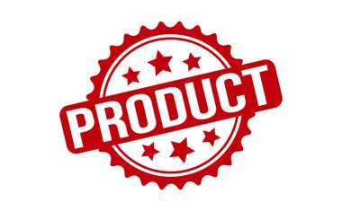 Ürün Kauçuk Damgası. Kırmızı Ürün Kauçuk Grunge Mühür Vektör İllüstrasyonu - Vektör