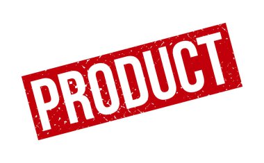 Ürün Kauçuk Damgası. Kırmızı Ürün Kauçuk Grunge Mühür Vektör İllüstrasyonu - Vektör