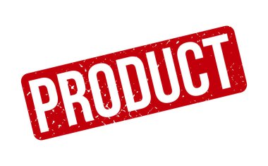 Ürün Kauçuk Damgası. Kırmızı Ürün Kauçuk Grunge Mühür Vektör İllüstrasyonu - Vektör