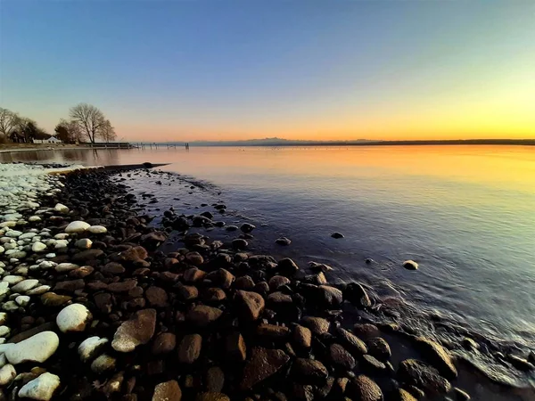 Lake Coast Evening Lake — 스톡 사진